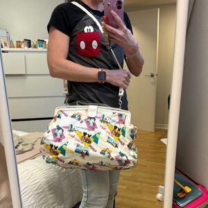 Vintage Disney Multicolor Cartoon Shoulder Bag
